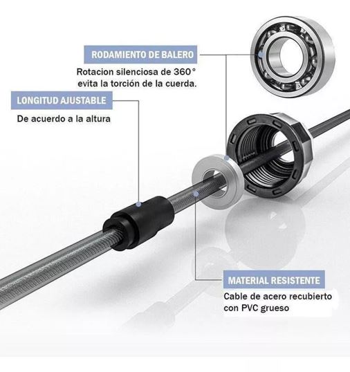 Lazo cuerda Velocidad 3M balinera Guaya